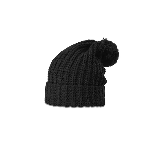 Stylish beanie with a thick cable knit, ribbed cuff, and playful... from ASI 72657 Active Life Promo