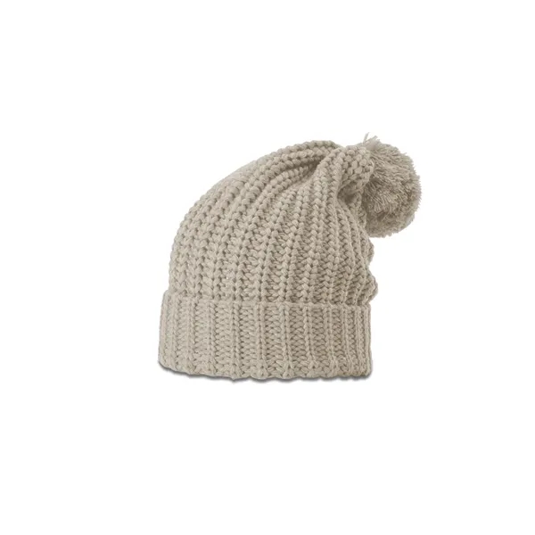 Stylish beanie with a thick cable knit, ribbed cuff, and playful... from ASI 72657 Active Life Promo