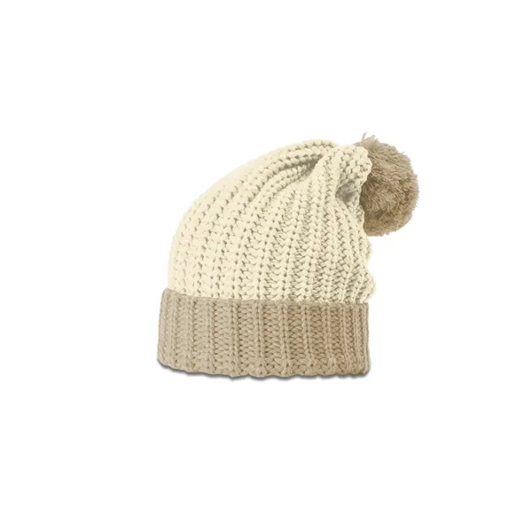 Stylish beanie with a thick cable knit, ribbed cuff, and playful... from ASI 72657 Active Life Promo