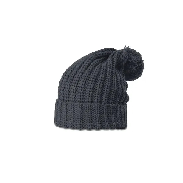 Stylish beanie with a thick cable knit, ribbed cuff, and playful... from ASI 72657 Active Life Promo