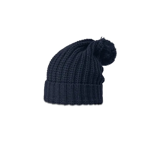 Stylish beanie with a thick cable knit, ribbed cuff, and playful... from ASI 72657 Active Life Promo