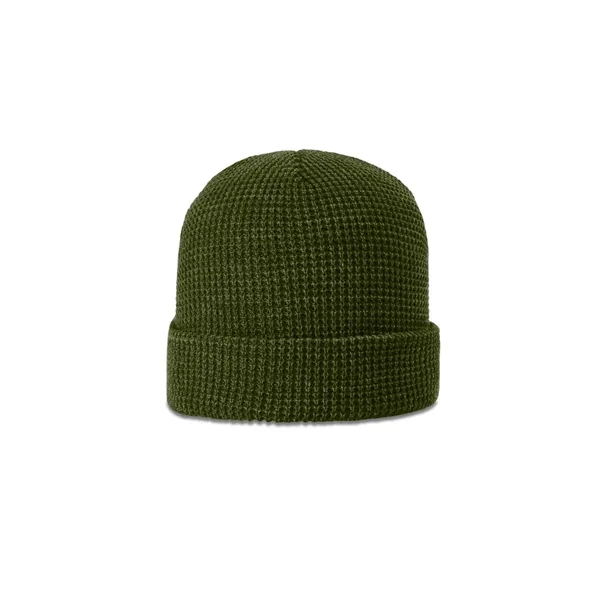 Waffle knit beanie with soft acrylic for warmth and durability. Roll-up... from ASI 72657 Active Life Promo