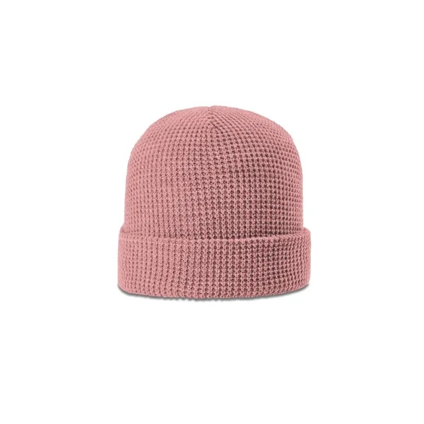 Waffle knit beanie with soft acrylic for warmth and durability. Roll-up... from ASI 72657 Active Life Promo