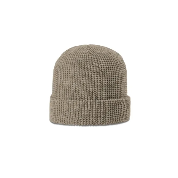 Waffle knit beanie with soft acrylic for warmth and durability. Roll-up... from ASI 72657 Active Life Promo