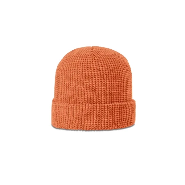 Waffle knit beanie with soft acrylic for warmth and durability. Roll-up... from ASI 72657 Active Life Promo