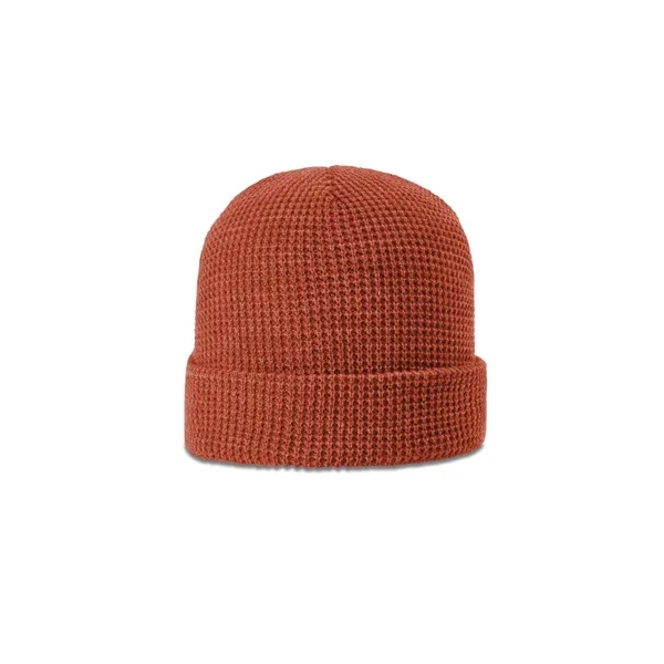 Waffle knit beanie with soft acrylic for warmth and durability. Roll-up... from ASI 72657 Active Life Promo