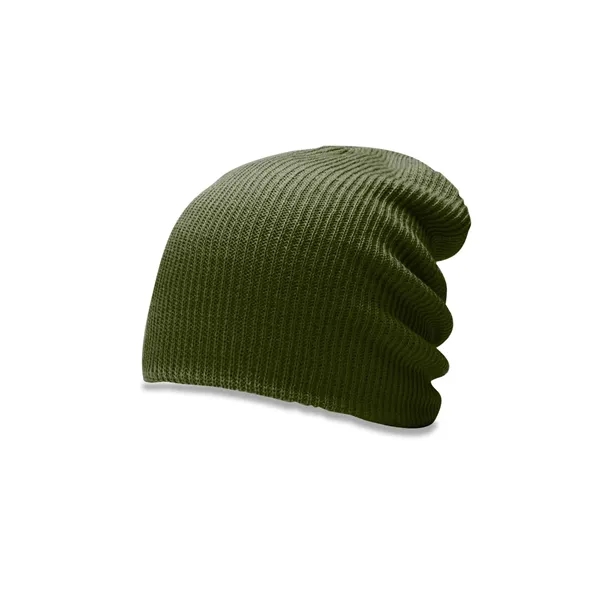 Soft acrylic beanie with ribbed knit, super-slouch fit, and a cozy,... from ASI 72657 Active Life Promo