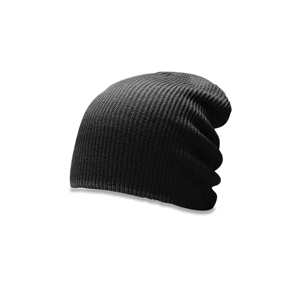 Soft acrylic beanie with ribbed knit, super-slouch fit, and a cozy,... from ASI 72657 Active Life Promo