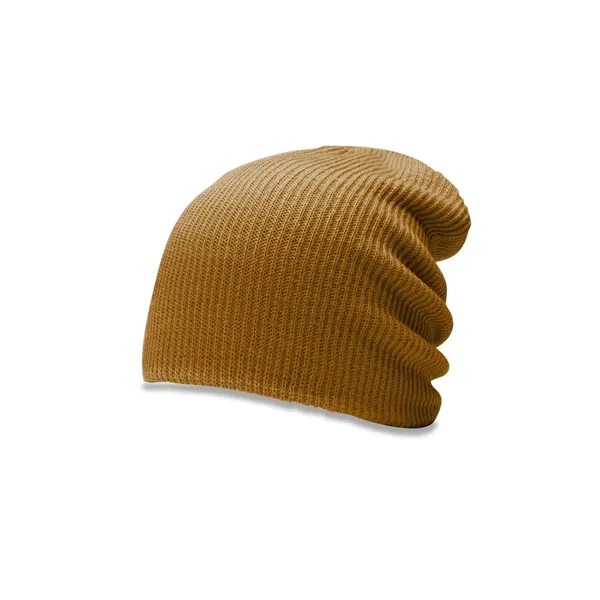 Soft acrylic beanie with ribbed knit, super-slouch fit, and a cozy,... from ASI 72657 Active Life Promo
