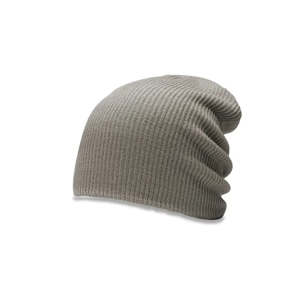 Soft acrylic beanie with ribbed knit, super-slouch fit, and a cozy,... from ASI 72657 Active Life Promo