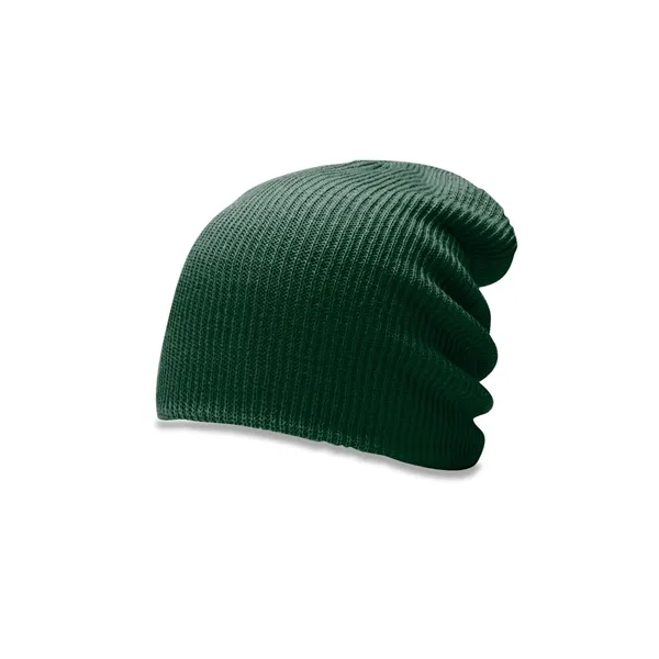 Soft acrylic beanie with ribbed knit, super-slouch fit, and a cozy,... from ASI 72657 Active Life Promo