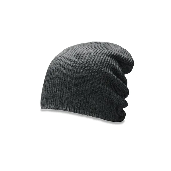 Soft acrylic beanie with ribbed knit, super-slouch fit, and a cozy,... from ASI 72657 Active Life Promo