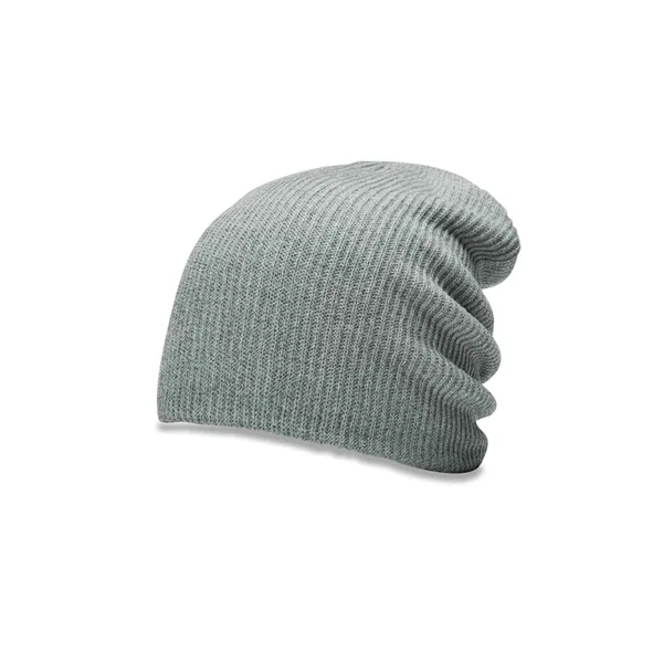 Soft acrylic beanie with ribbed knit, super-slouch fit, and a cozy,... from ASI 72657 Active Life Promo