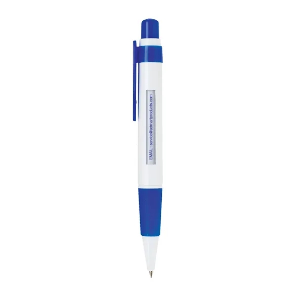 Click action rotating message retractable ballpoint pen with rubber grip.... from ASI 31517 Admart Products / Admart Line
