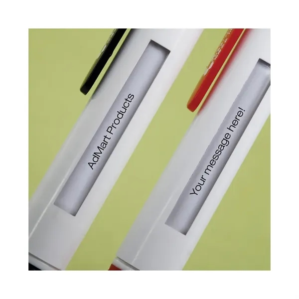 Click action rotating message retractable ballpoint pen with rubber grip.... from ASI 31517 Admart Products / Admart Line