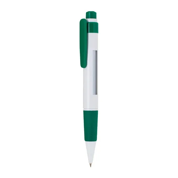 Click action rotating message retractable ballpoint pen with rubber grip.... from ASI 31517 Admart Products / Admart Line