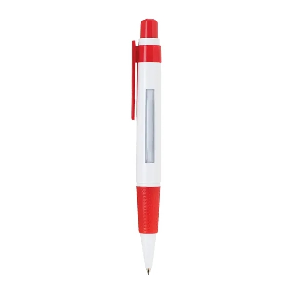 Click action rotating message retractable ballpoint pen with rubber grip.... from ASI 31517 Admart Products / Admart Line