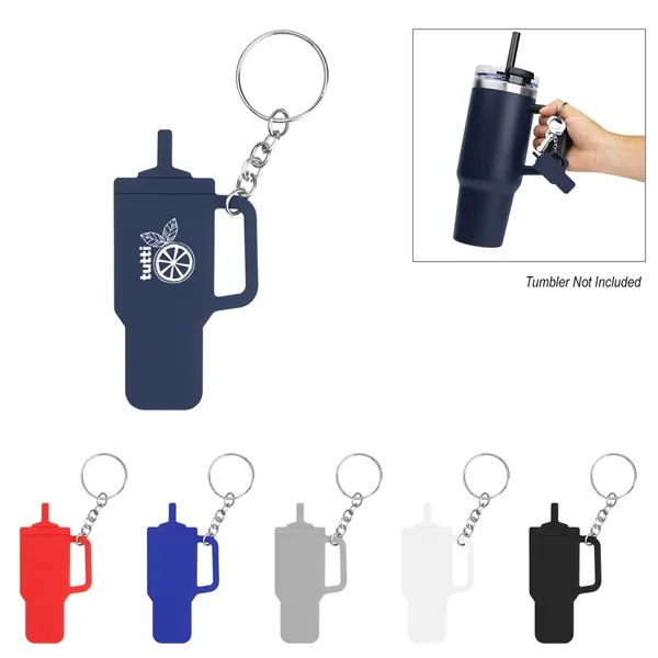 Tumbler shaped key ring made of silicone.... from ASI 61125 Hit Promotional Products / Hit®