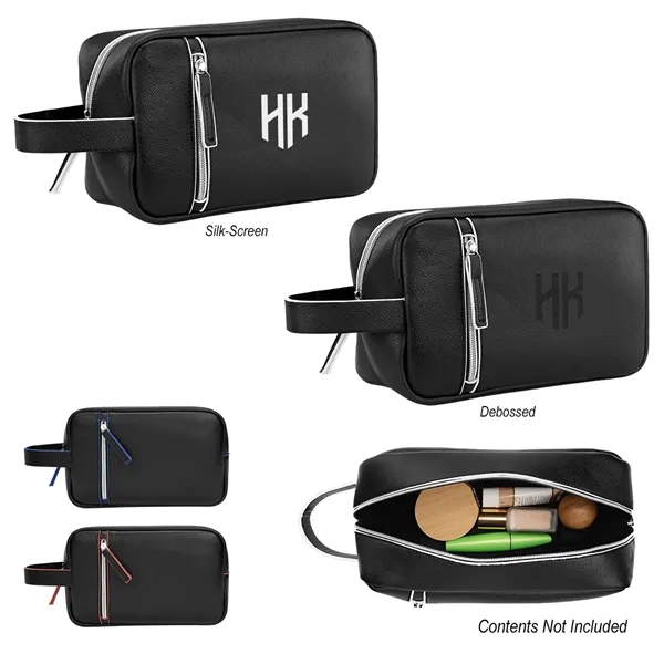 Toiletry bag with zippered main compartment, front zippered pocket and carry... from ASI 61125 Hit Promotional Products / Hit®
