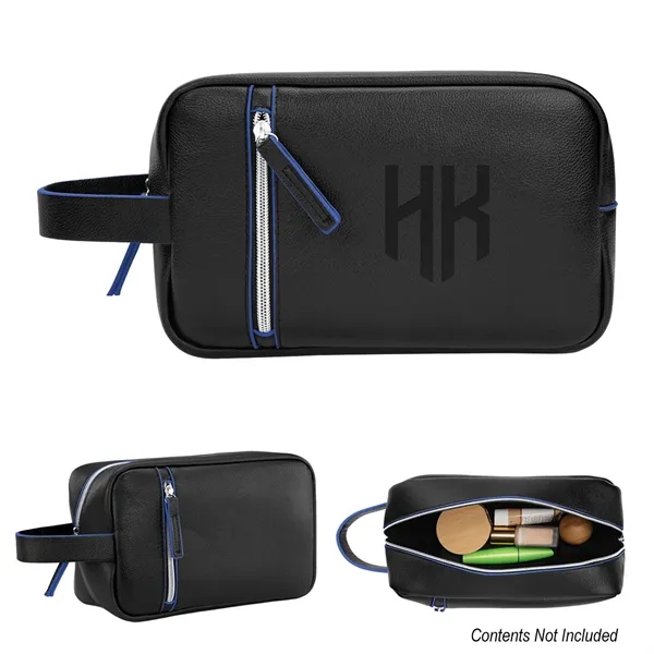 Toiletry bag with zippered main compartment, front zippered pocket and carry... from ASI 61125 Hit Promotional Products / Hit®
