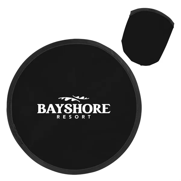 10" folding polyester flying disc with color match storage pouch.... from ASI 63549 Jornik Manufacturing Corp