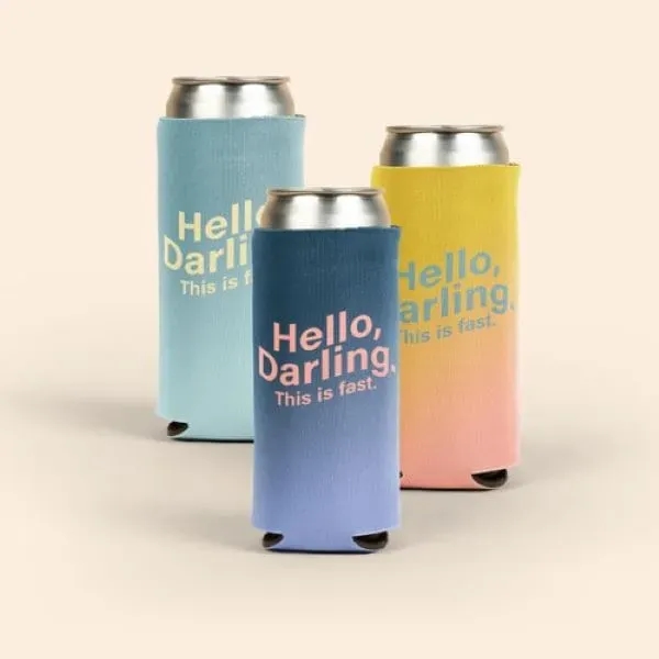 Our super-popular Full-Color Sublimated Pocket Coolie for Slim Cans, now 24-hour... from ASI 74710 Numo