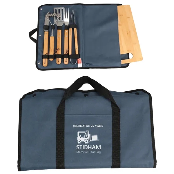 5-piece BBQ Set with Cutting Board & Carrying Case... from ASI 36730 Ariel Premium Supply Inc