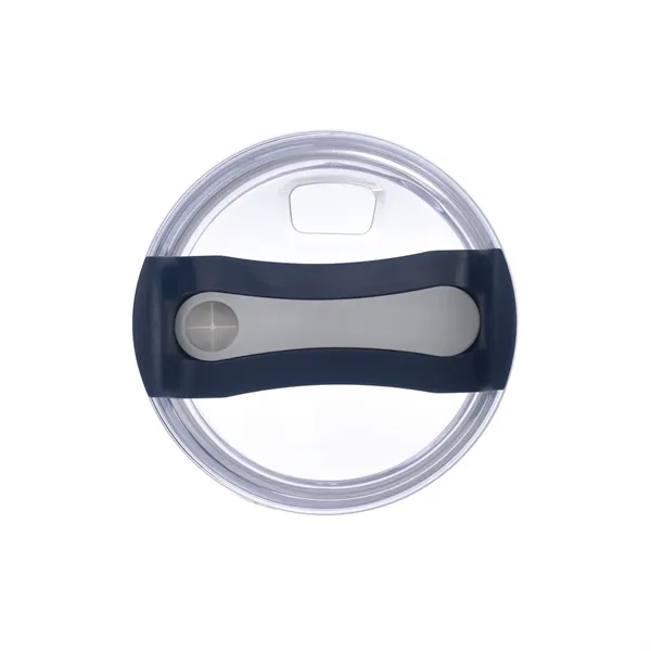 30-oz. double walled stainless steel and polypropylene tumbler with clear straw... from ASI 57655 STOPNGO Line