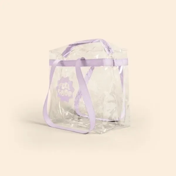 Clear vinyl with a zipper closure.... from ASI 74710 Numo