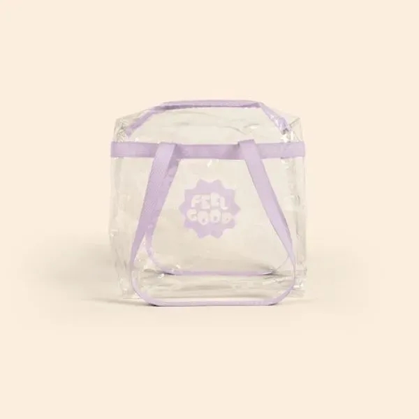 Clear vinyl with a zipper closure.... from ASI 74710 Numo