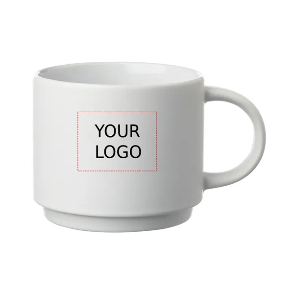 Ceramic stackable mug, 14 oz. plus 1 color silkscreen imprint on... from ASI 37218 Athena Promo (tm)