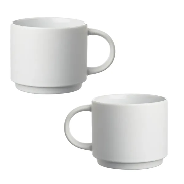 Ceramic stackable mug, 14 oz. plus 1 color silkscreen imprint on... from ASI 37218 Athena Promo (tm)