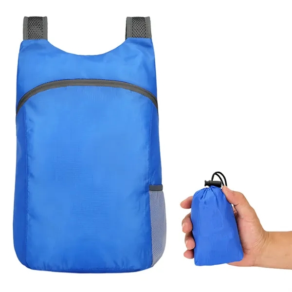 Foldable lightweight portable waterproof backpack plus 1 color silkscreen imprint on... from ASI 37218 Athena Promo (tm)