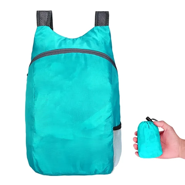 Foldable lightweight portable waterproof backpack plus 1 color silkscreen imprint on... from ASI 37218 Athena Promo (tm)