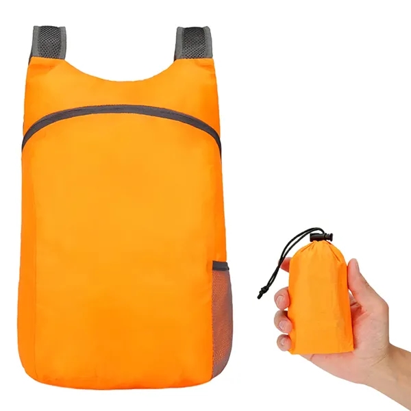 Foldable lightweight portable waterproof backpack plus 1 color silkscreen imprint on... from ASI 37218 Athena Promo (tm)