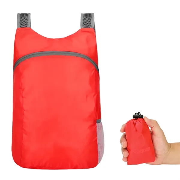 Foldable lightweight portable waterproof backpack plus 1 color silkscreen imprint on... from ASI 37218 Athena Promo (tm)