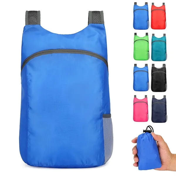 Foldable lightweight portable waterproof backpack plus 1 color silkscreen imprint on... from ASI 37218 Athena Promo (tm)