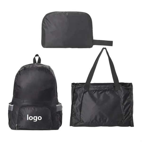 2-in-1 foldable backpack tote bag plus 1 color silkscreen imprint on... from ASI 37218 Athena Promo (tm)