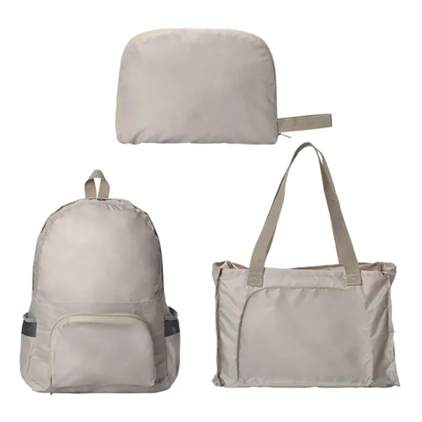 2-in-1 foldable backpack tote bag plus 1 color silkscreen imprint on... from ASI 37218 Athena Promo (tm)