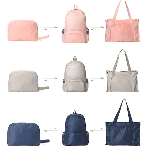 2-in-1 foldable backpack tote bag plus 1 color silkscreen imprint on... from ASI 37218 Athena Promo (tm)