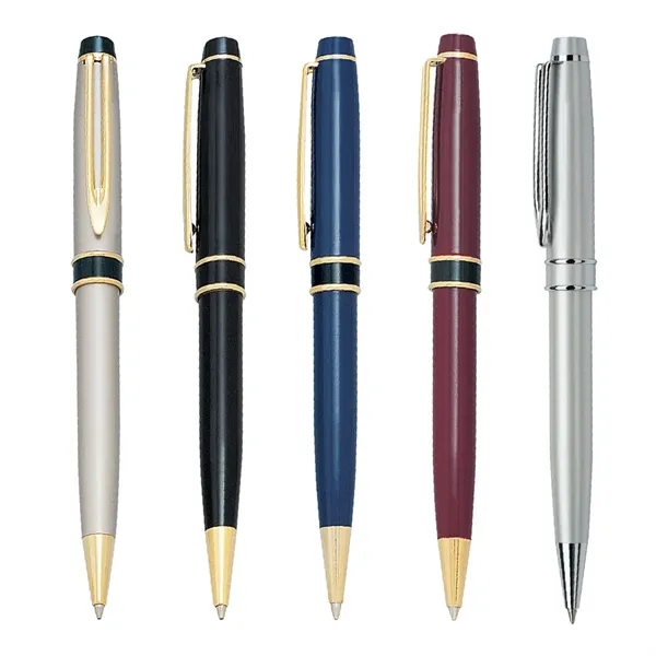 Twist action ballpoint pen. Solid brass construction... from ASI 31517 Admart Products / Admart Line