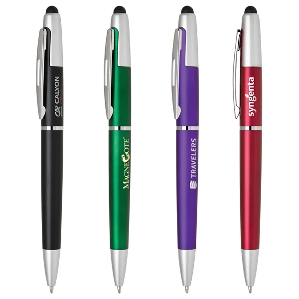 Dual function design pen with capacitive soft-touch stylus tip. Features cool... from ASI 68190 Lungsal / Lungsal