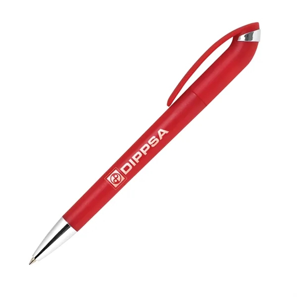 Twist-action ballpoint pen with a brightly solid color barrel with shining... from ASI 68190 Lungsal / Lungsal