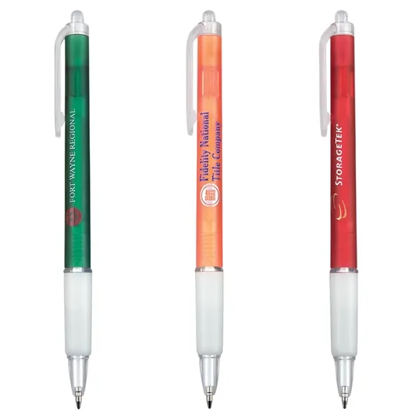 Click action pen with white rubber grip.... from ASI 68190 Lungsal / Lungsal