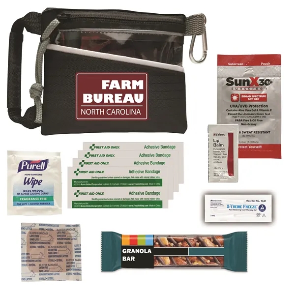 Marathon kit in a bag with bandages, sunscreen, lip balm, muscle... from ASI 84514 Safety Made