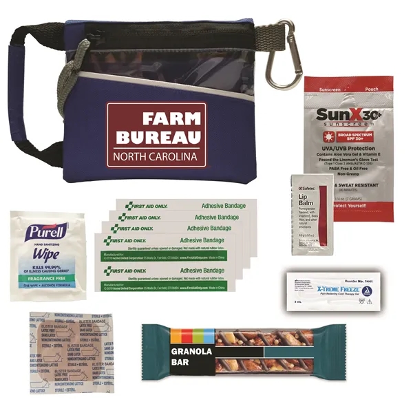 Marathon kit in a bag with bandages, sunscreen, lip balm, muscle... from ASI 84514 Safety Made