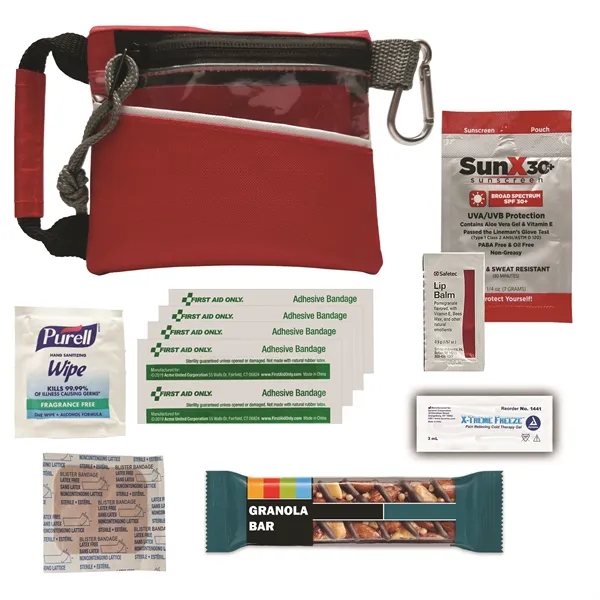 Marathon kit in a bag with bandages, sunscreen, lip balm, muscle... from ASI 84514 Safety Made