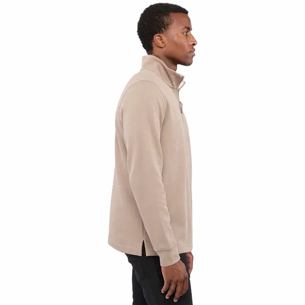 Men's knit quarter zip made from 60% BCI cotton/40% recycled polyester.... from ASI 66887 PCNA / Leed’s