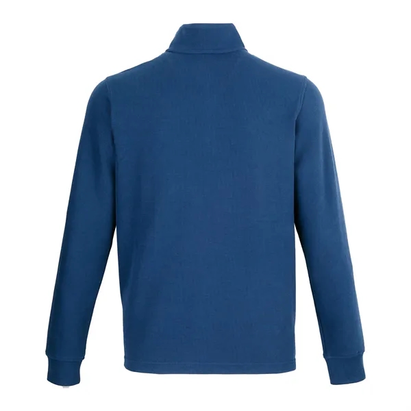 Men's knit quarter zip made from 60% BCI cotton/40% recycled polyester.... from ASI 66887 PCNA / Leed’s