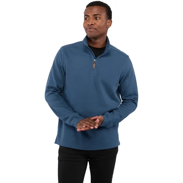 Men's knit quarter zip made from 60% BCI cotton/40% recycled polyester.... from ASI 66887 PCNA / Leed’s